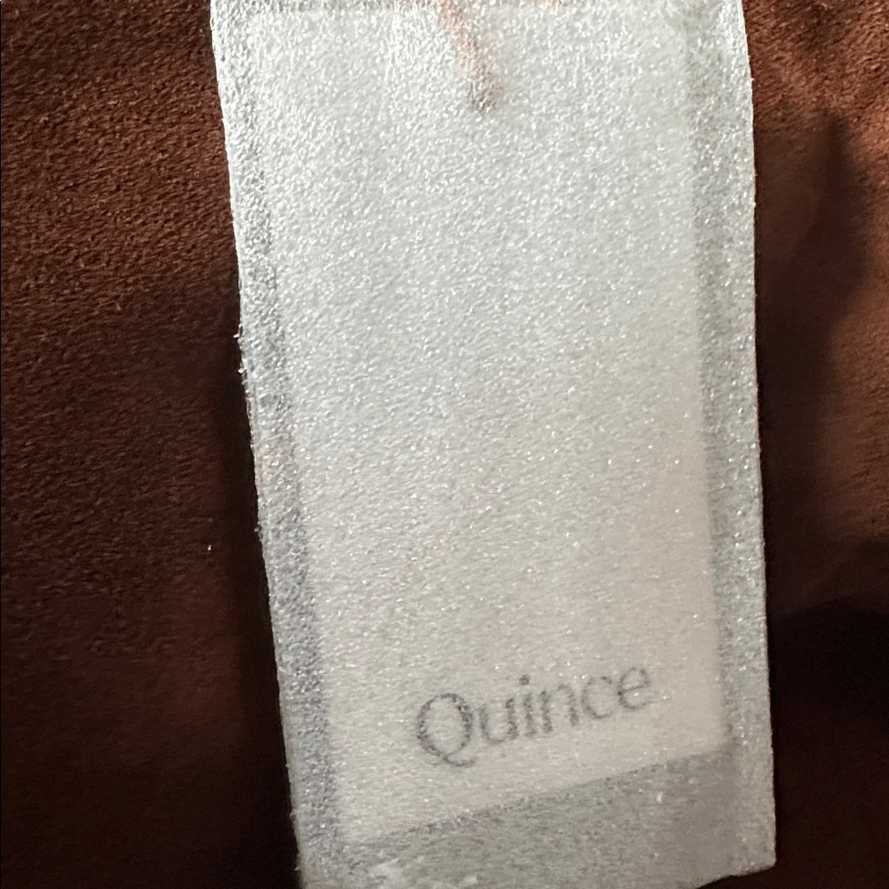 Quince Italian Suede Slouchy Shoulder Bag in Chocolate Brown with Dust Bag - Picture 4 of 4